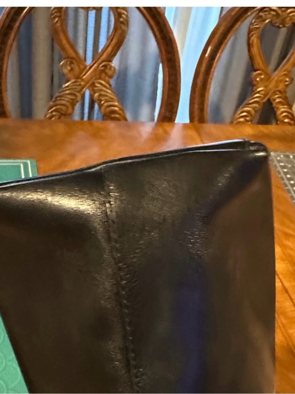 Gucci Black Leather Shoulder Bag with Zebra-Print Scarf - Picture 7 of 11